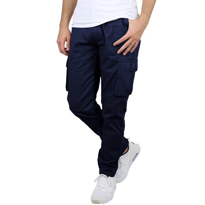 3-Pack Men's Flex-Stretch Cotton Cargo Pants, 31-Inch Inseam - Comfortable and Durable